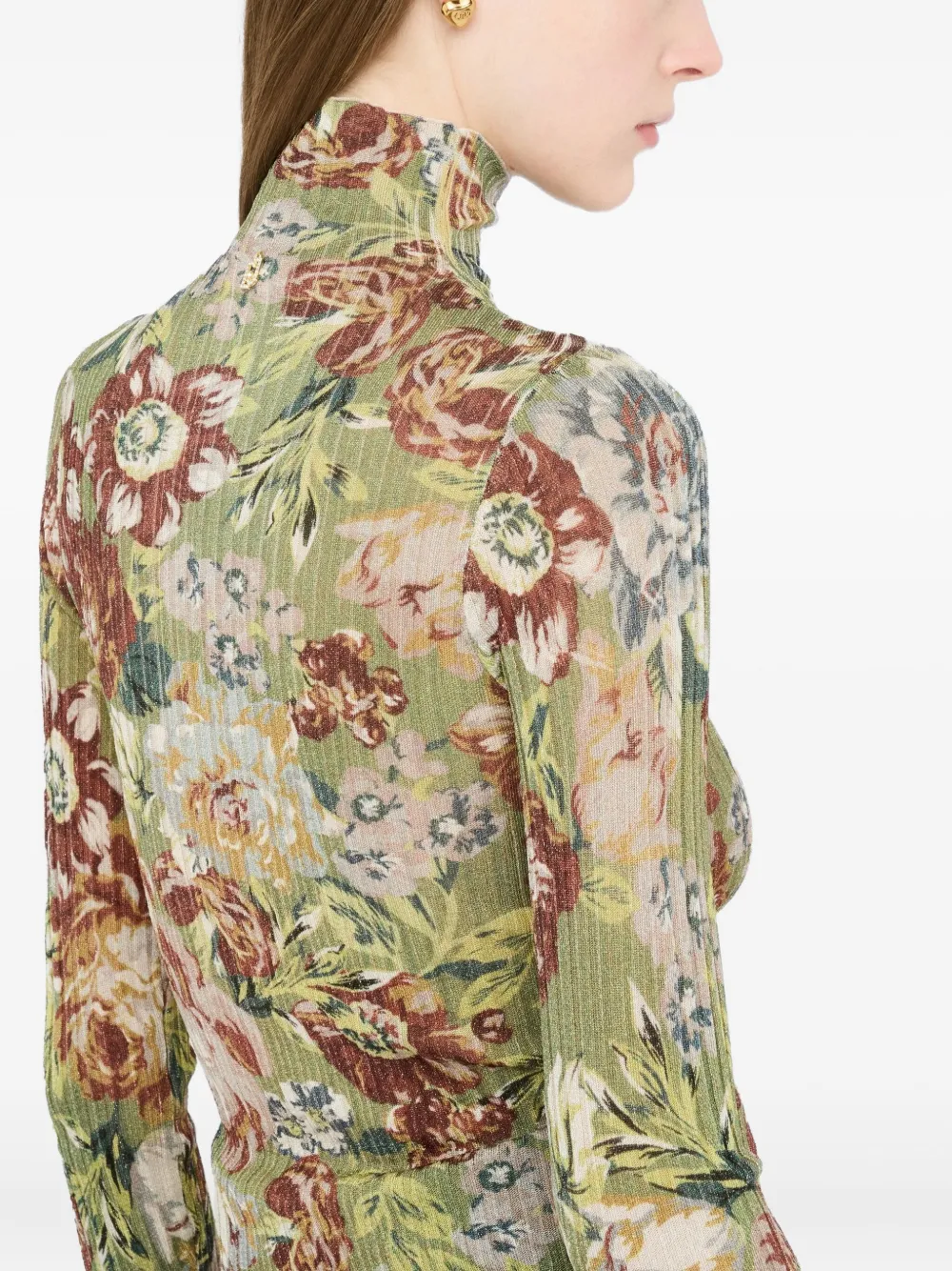 Liu •jo Mock Polo-neck With Print In Multi
