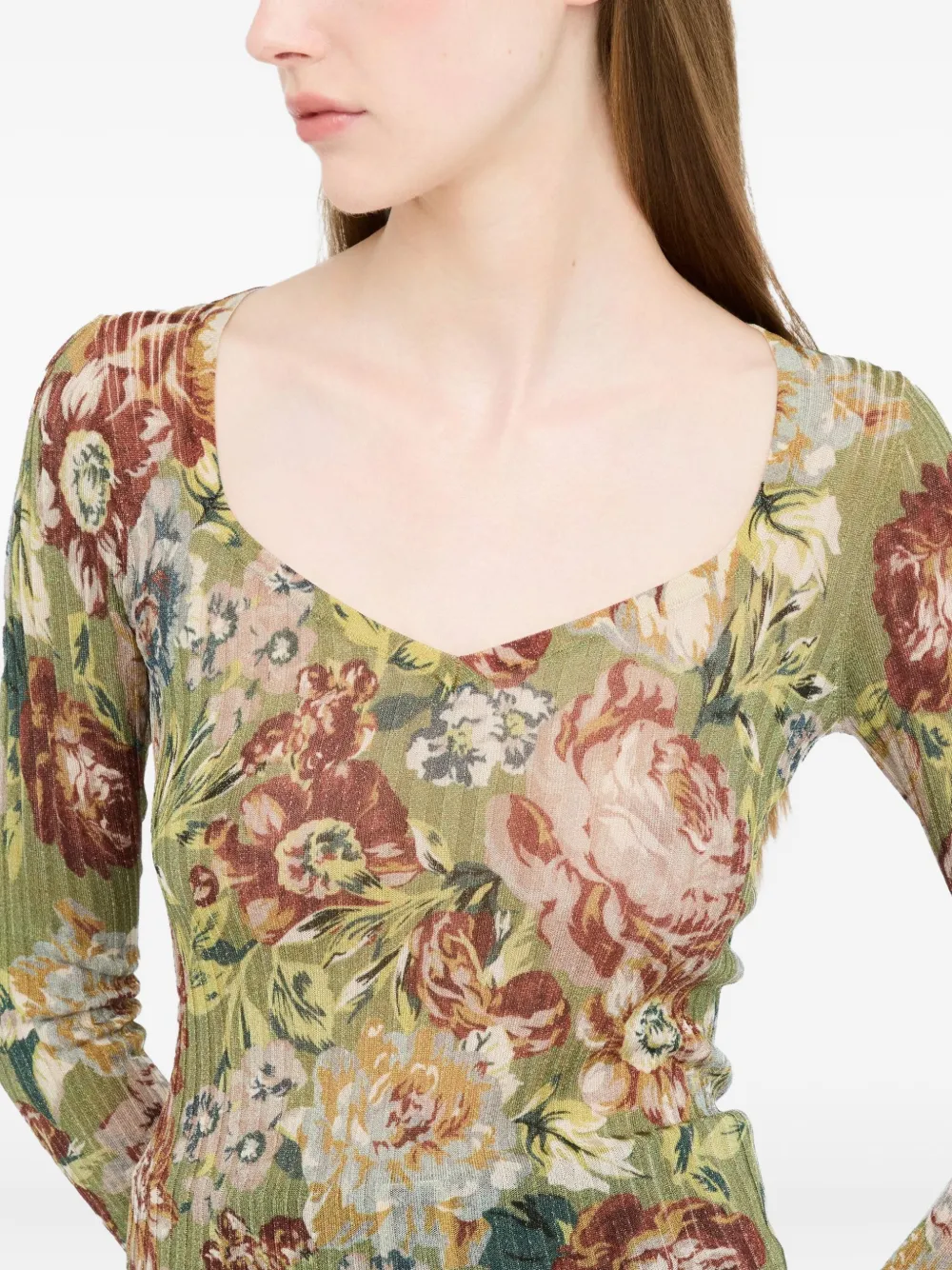 LIU JO Shirt met bloemenprint Groen