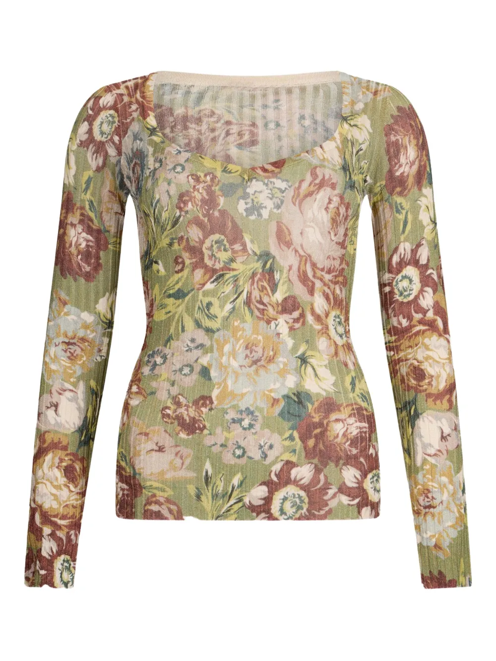 LIU JO floral-print blouse - グリーン LIU JO floral-print blouse - グリーン