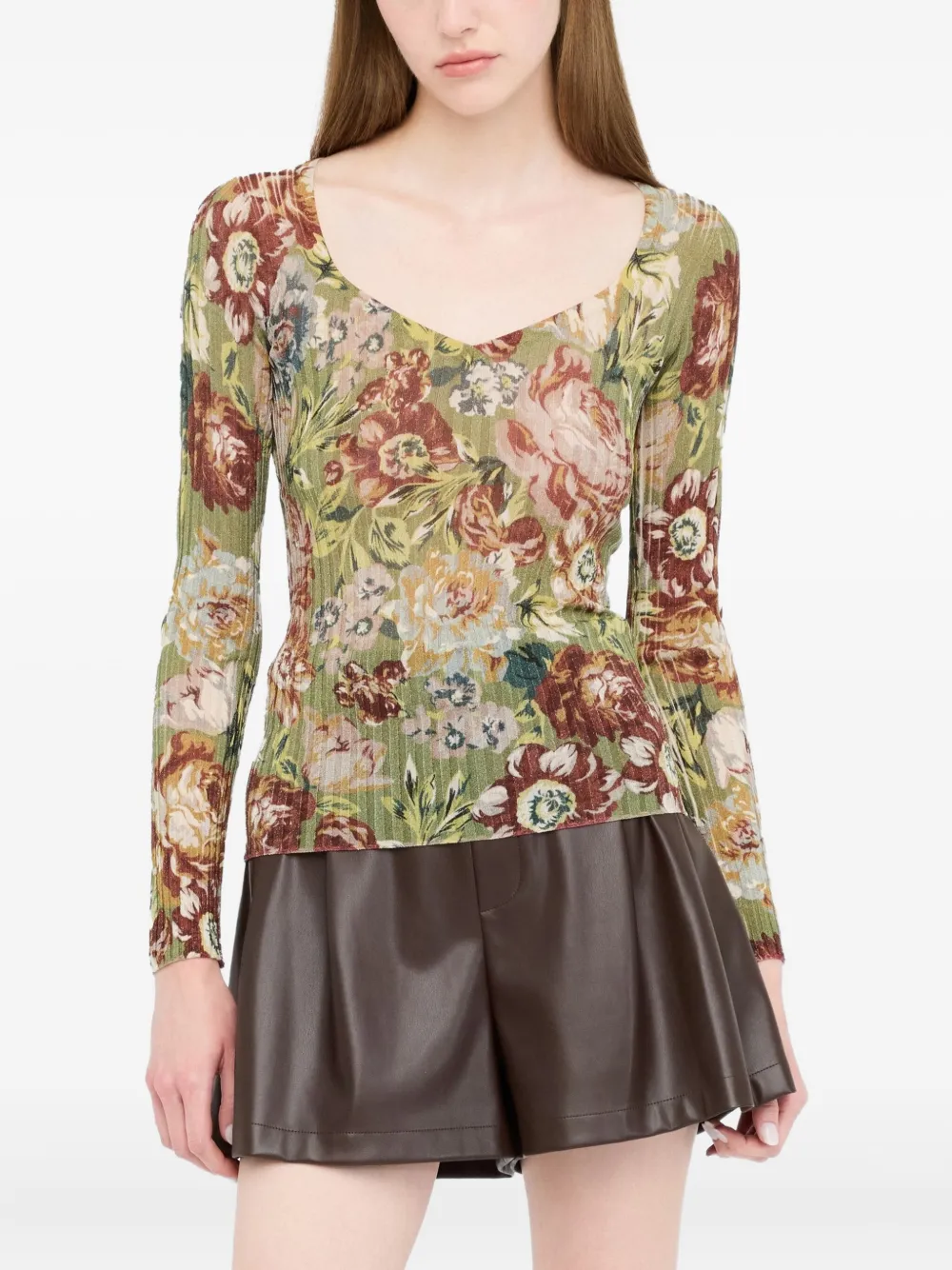 LIU JO Shirt met bloemenprint Groen