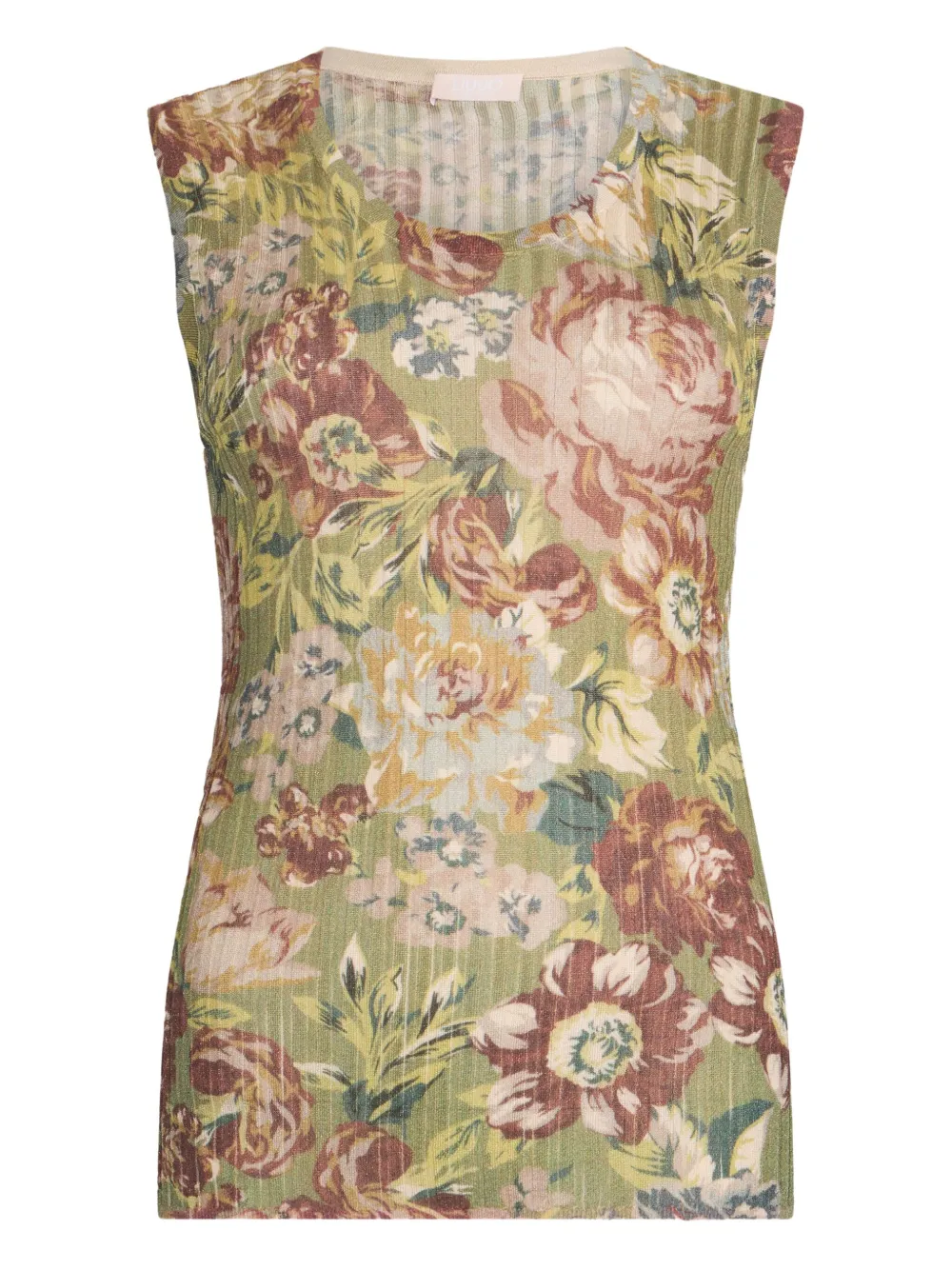 LIU JO floral-print sleeveless top - グリーン LIU JO floral-print sleeveless top - グリーン