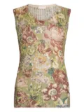LIU JO floral-print sleeveless top - Green