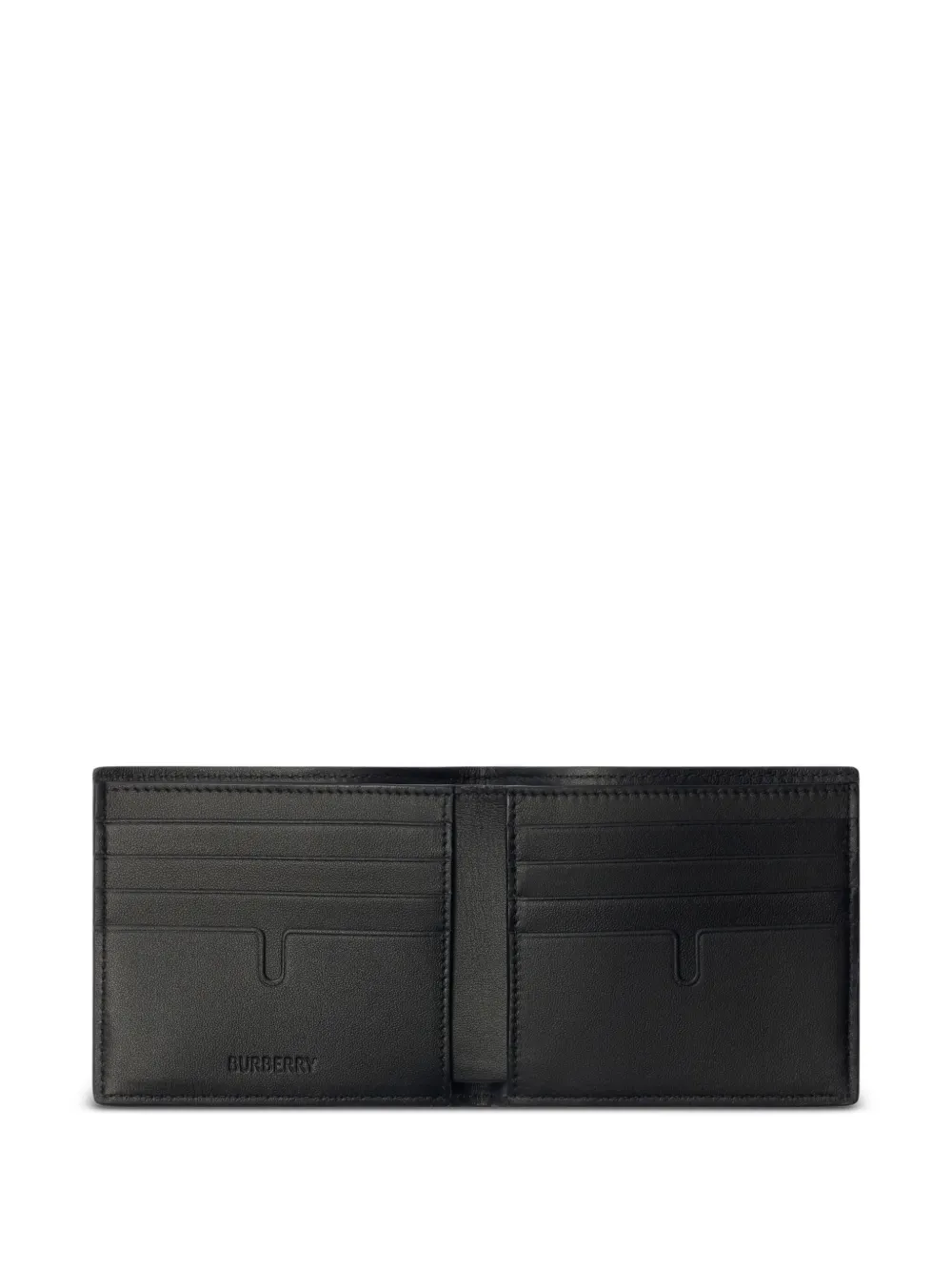  Burberry Check-pattern Equestian Knight Stamp Wallet - Blue 