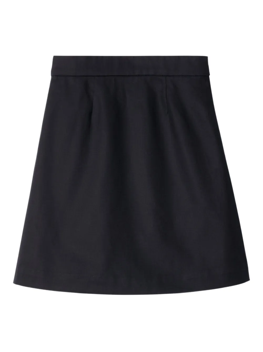 Burberry Kids embroidered pleated skirt Blauw