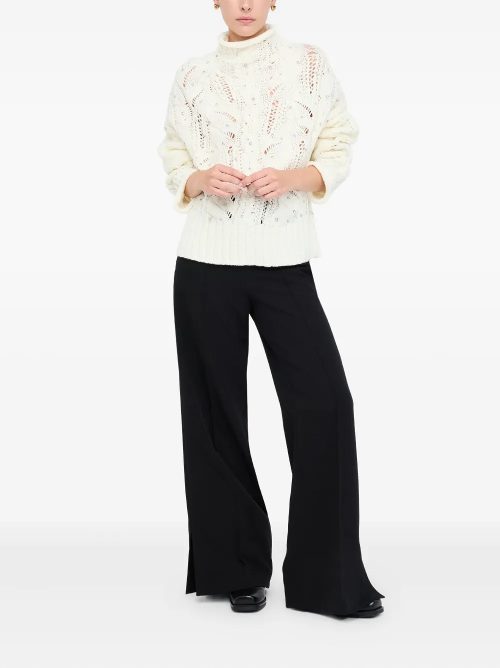 LIU JO side-pocket pleated trousers - Zwart