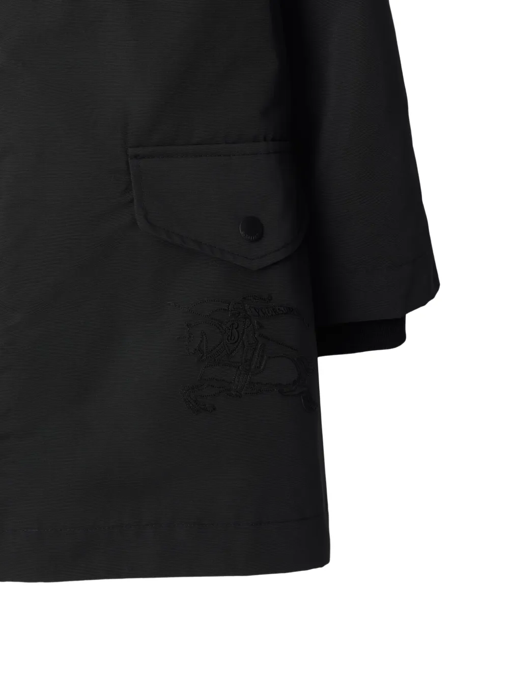 Burberry Kids Afneembare parka Zwart