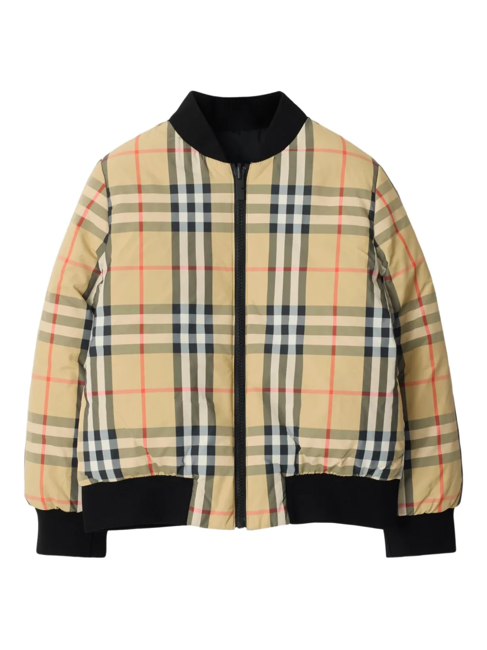 Burberry Kids Afneembare parka Zwart