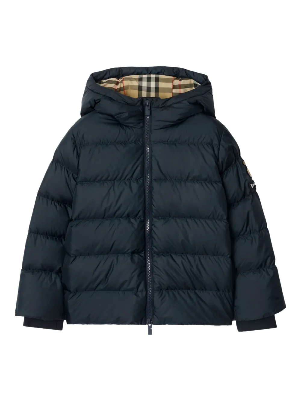 Burberry Kids Donsjack met capuchon Blauw