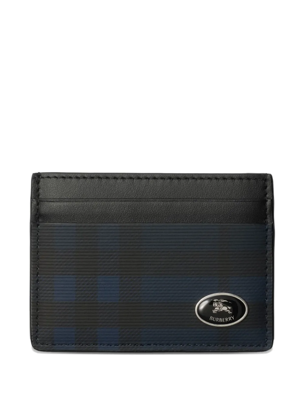 Burberry Equestian Knight Stamp Cardholder In Black