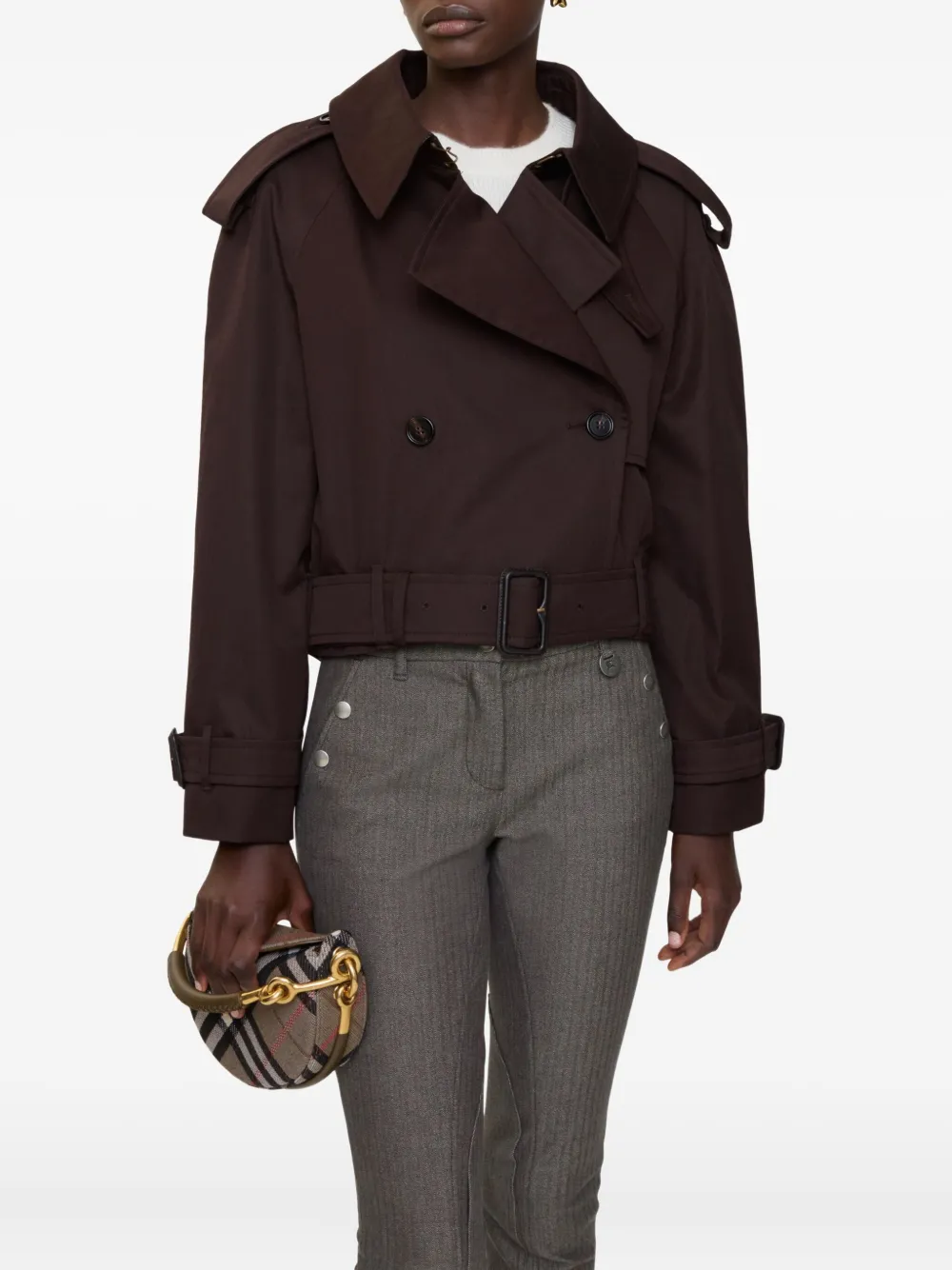 Burberry Jas met riem Bruin