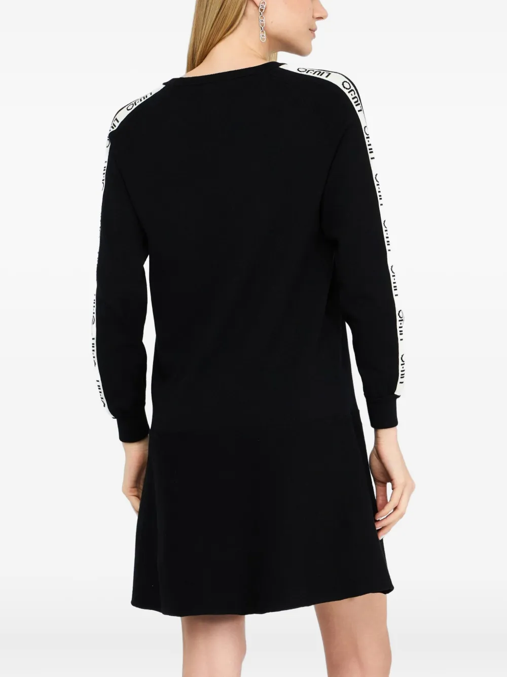 LIU JO Jurk met raglan mouwen en logodetail Zwart