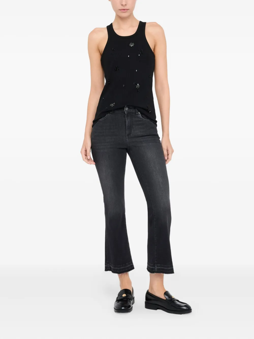 LIU JO logo-plaque frayed jeans | Flares & Bell Bottom Jeans | Image 2