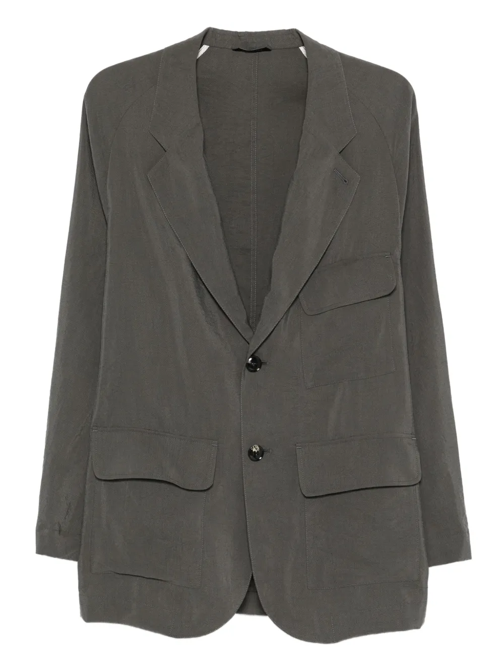 Giorgio Armani two-pocket button blazer Groen