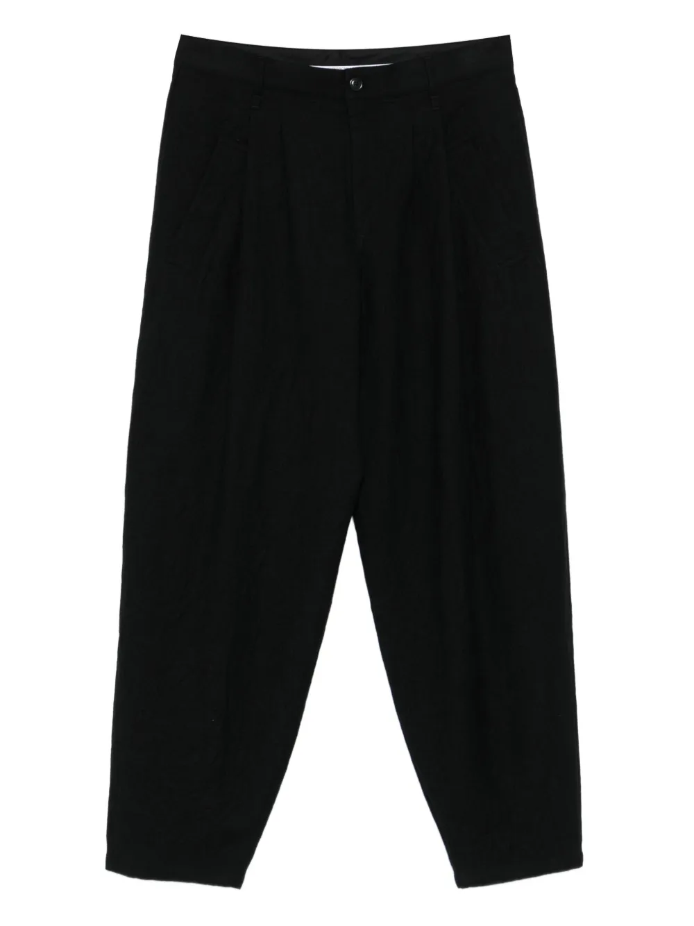 Giorgio Armani Broek met geplooide zak Zwart
