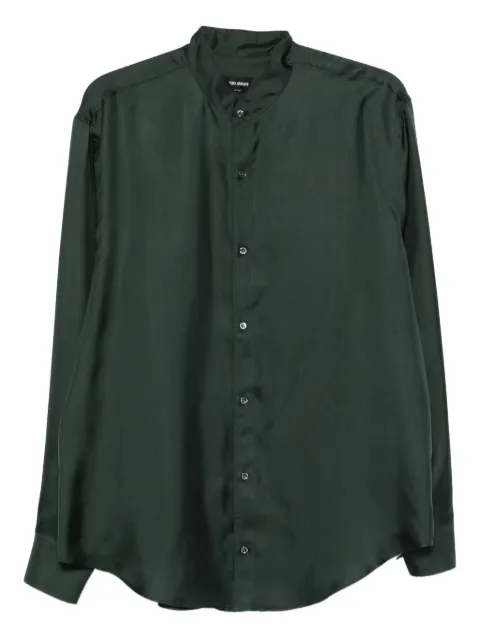 Giorgio Armani mandarin-collar silk shirt