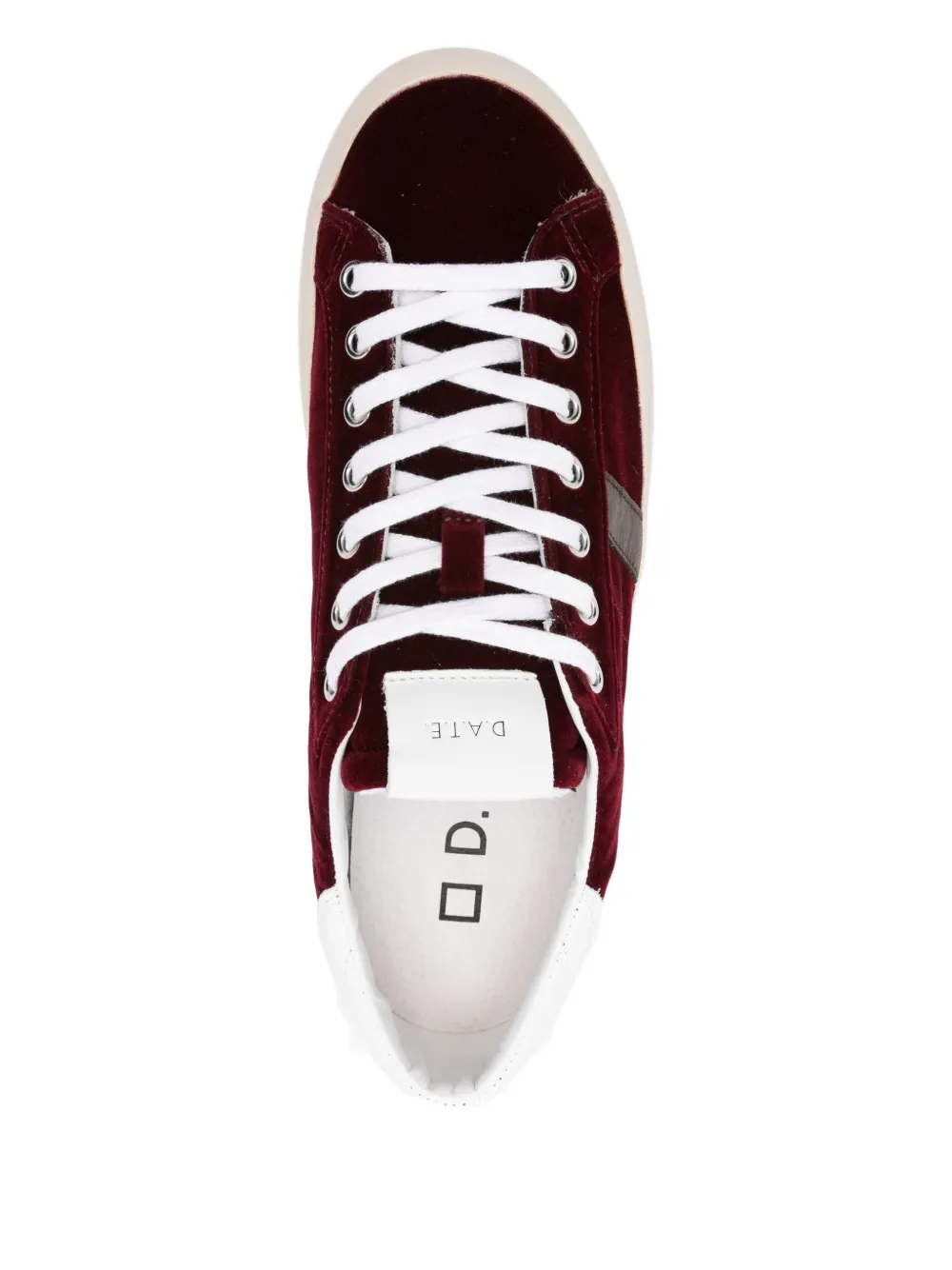 D.A.T.E. Hill Low velvet sneakers Red