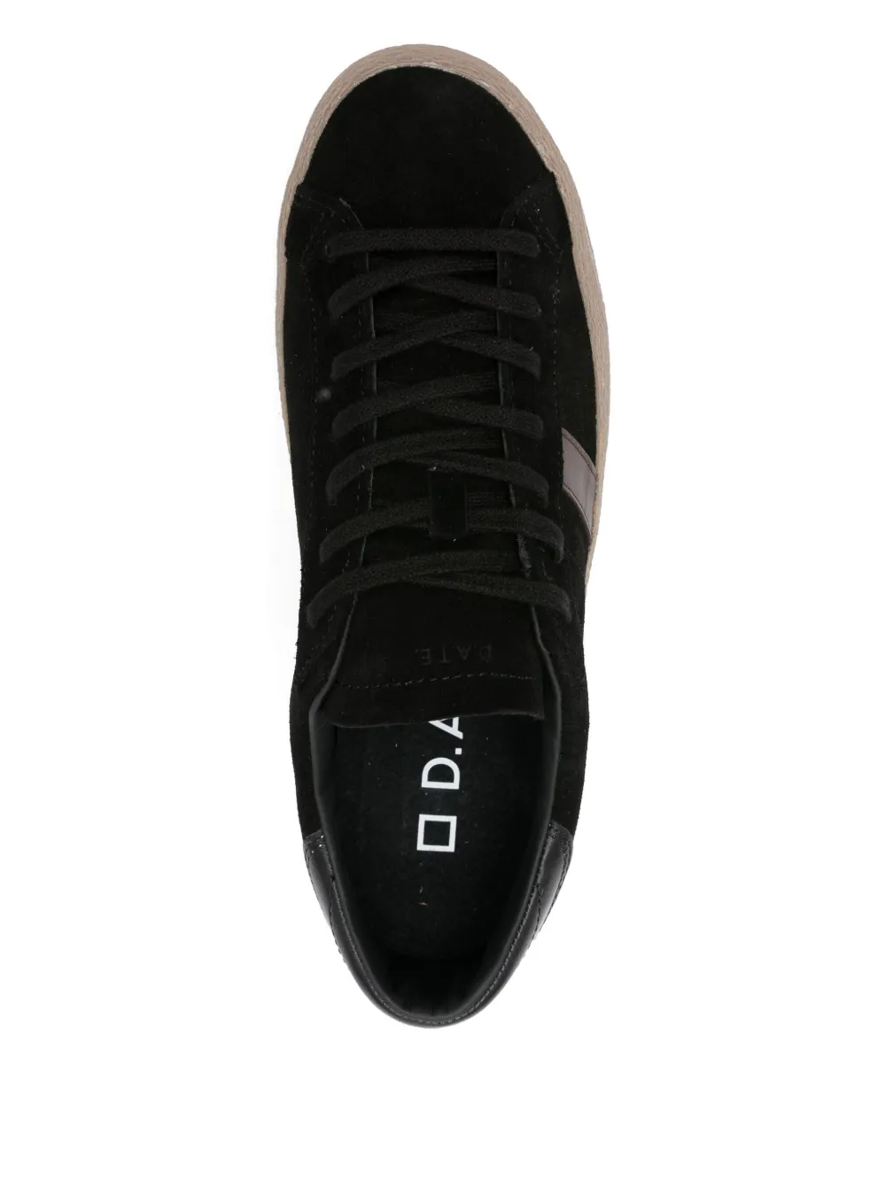 D.A.T.E. Hill Low suede leather trainers Black