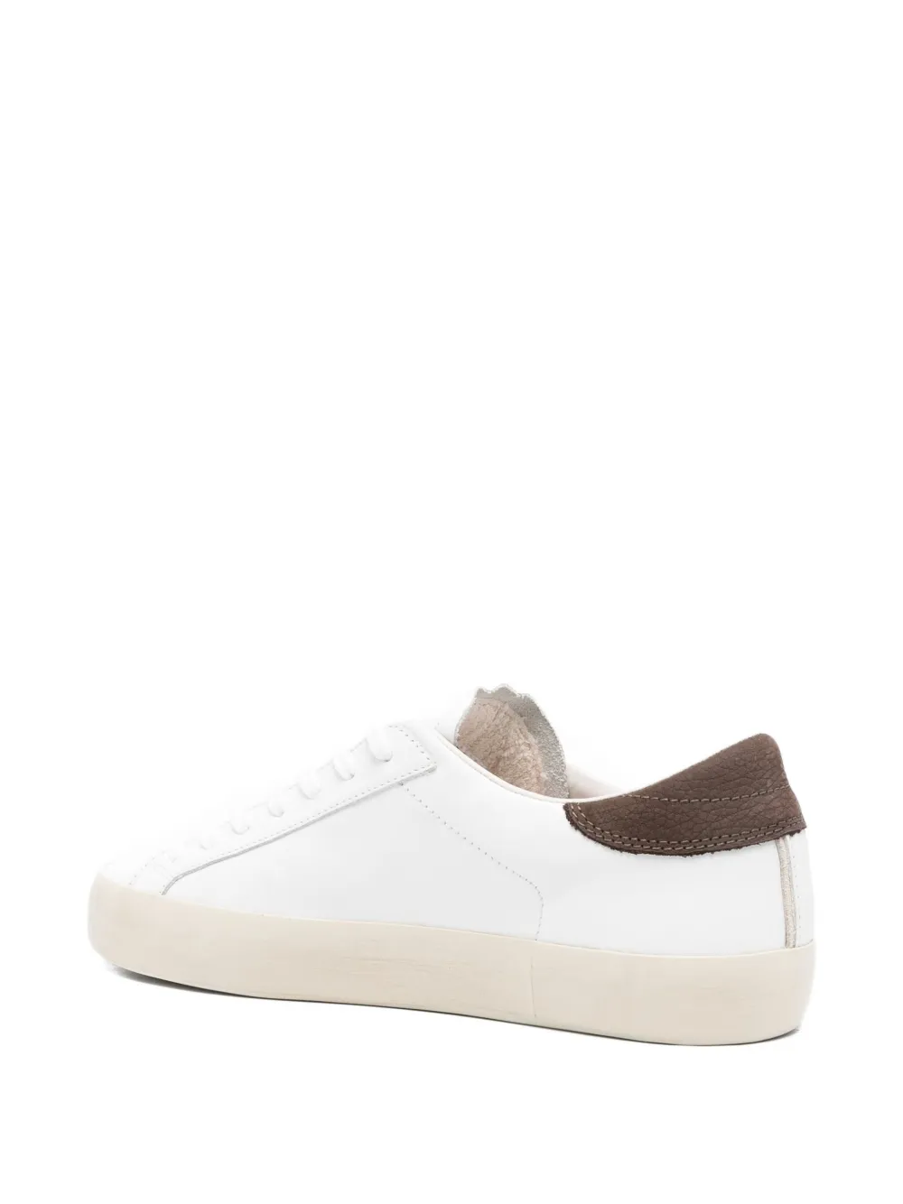 Date Hill Low Leather Stripe Sneakers In White
