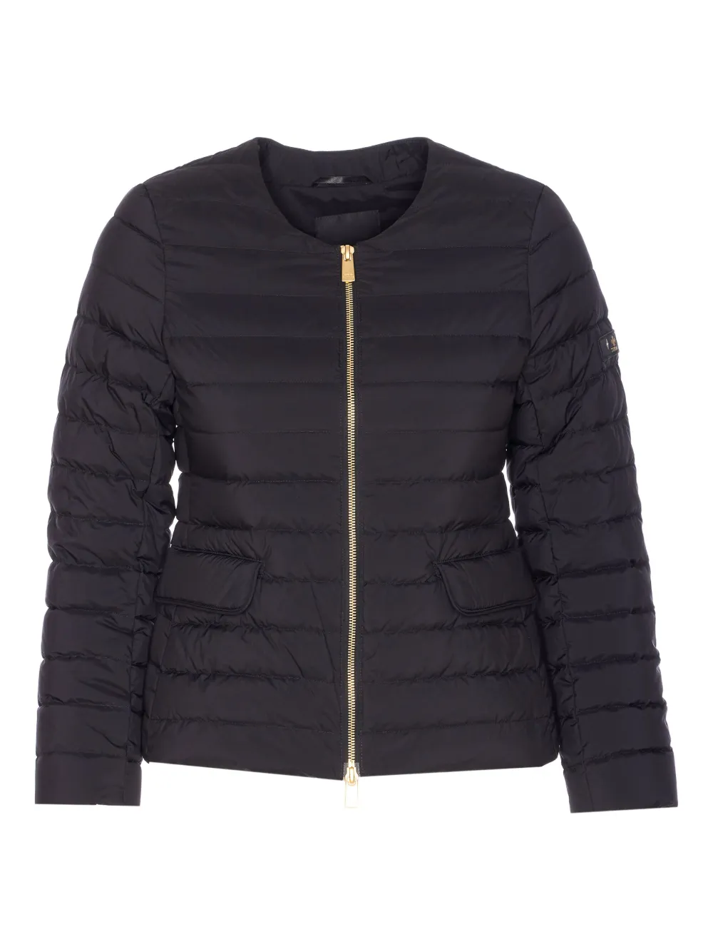 quilted zip-front jacket