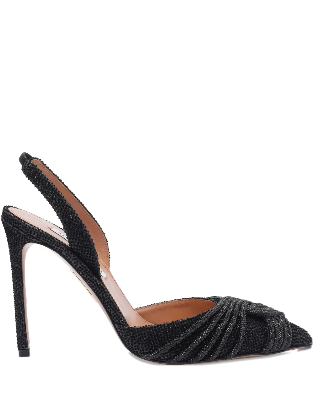 Aquazzura 120mm pointed-toe slingback pumps Black