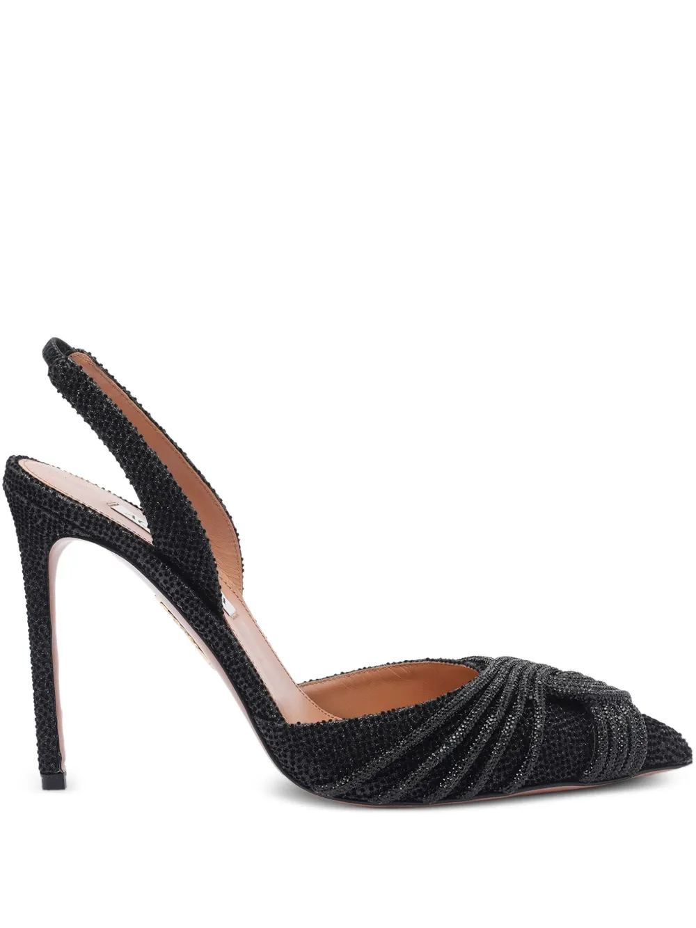 Aquazzura 120mm pointed-toe slingback pumps Black