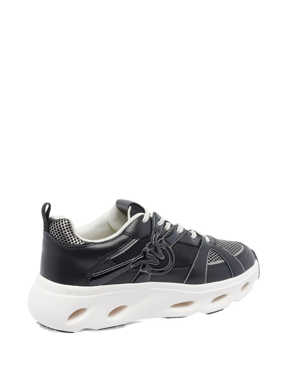 PINKO logo-detail mesh-upper sneakers Black