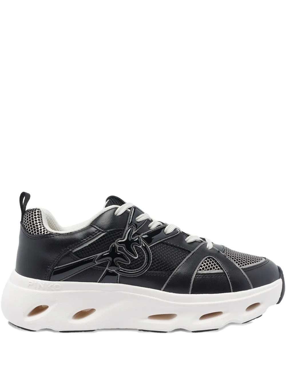 PINKO logo-detail mesh-upper sneakers Black