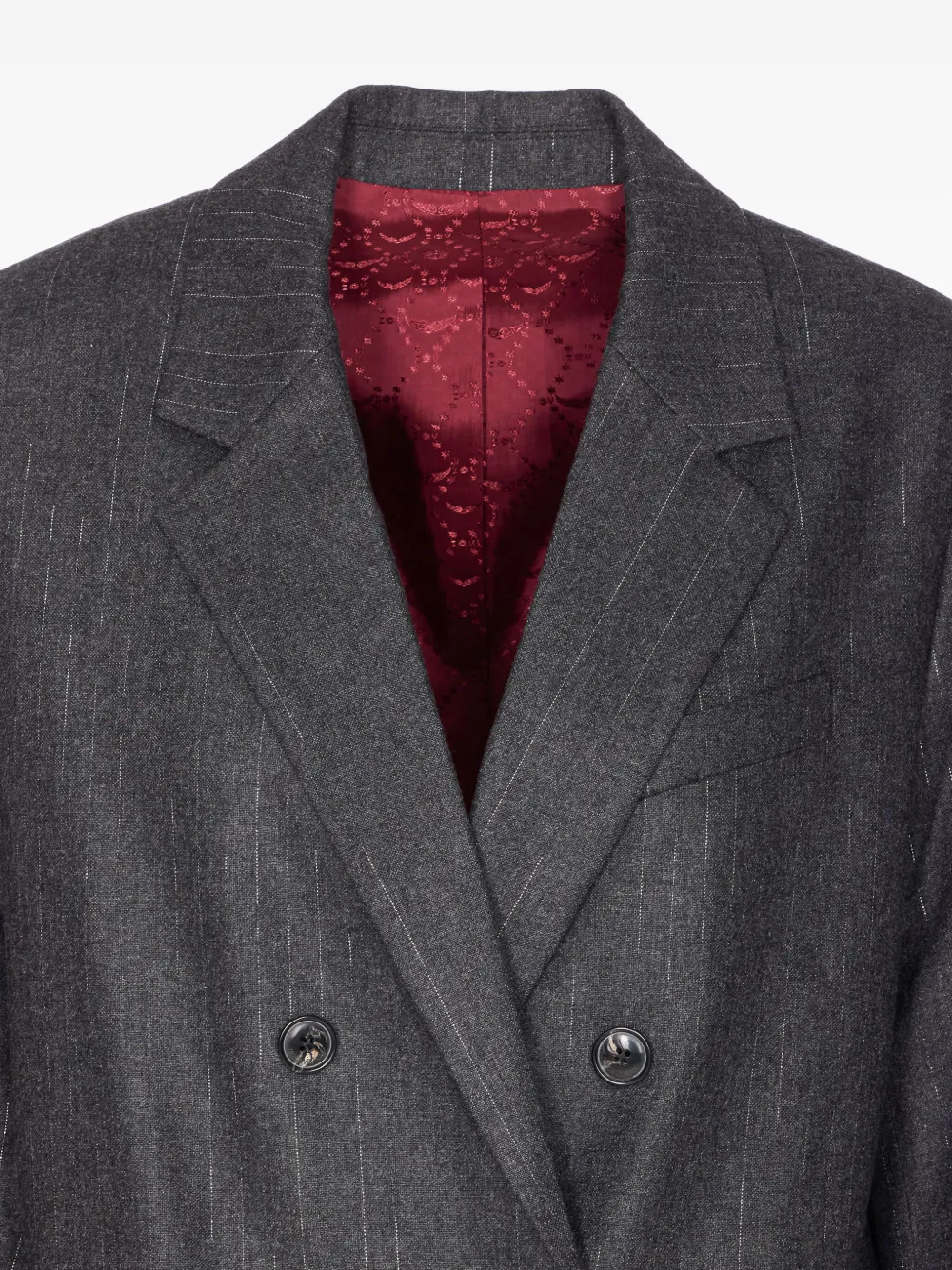 Zadig&Voltaire stripe-pattern double-breasted blazer Grijs