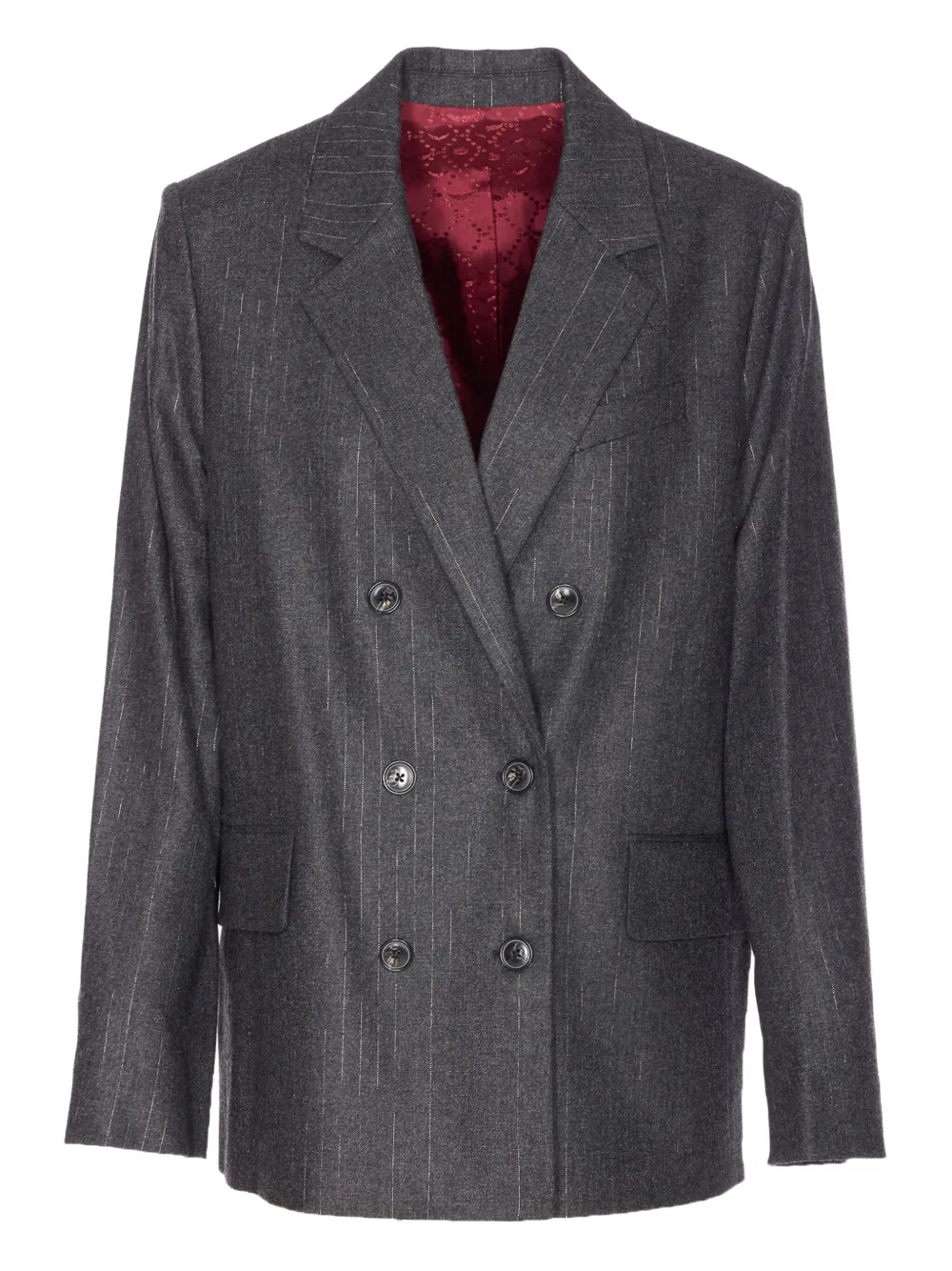 Zadig&Voltaire stripe-pattern double-breasted blazer Grijs