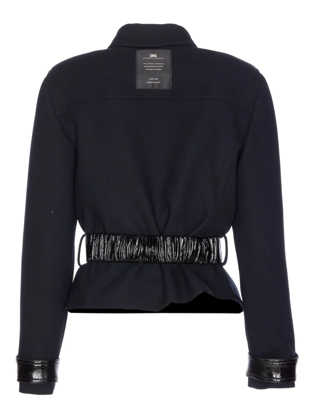 Elisabetta Franchi belted-detail jacket Zwart