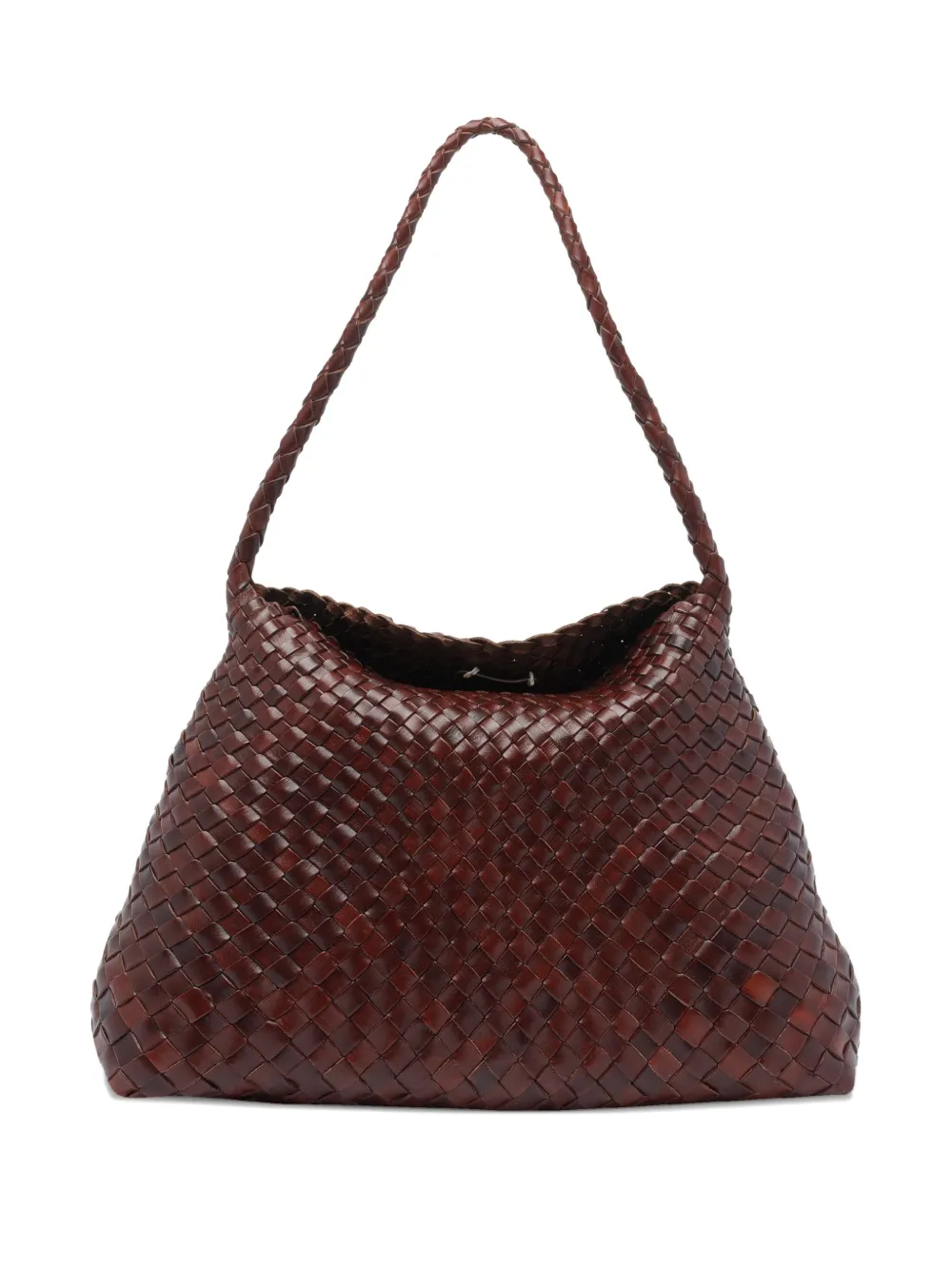 woven leather shoulder bag