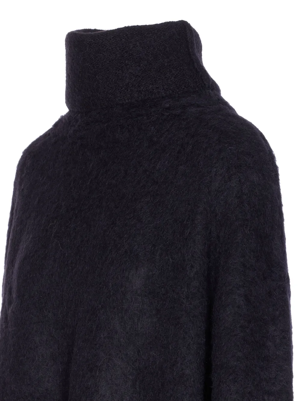 Uma Wang high-neck long-sleeve sweater Zwart