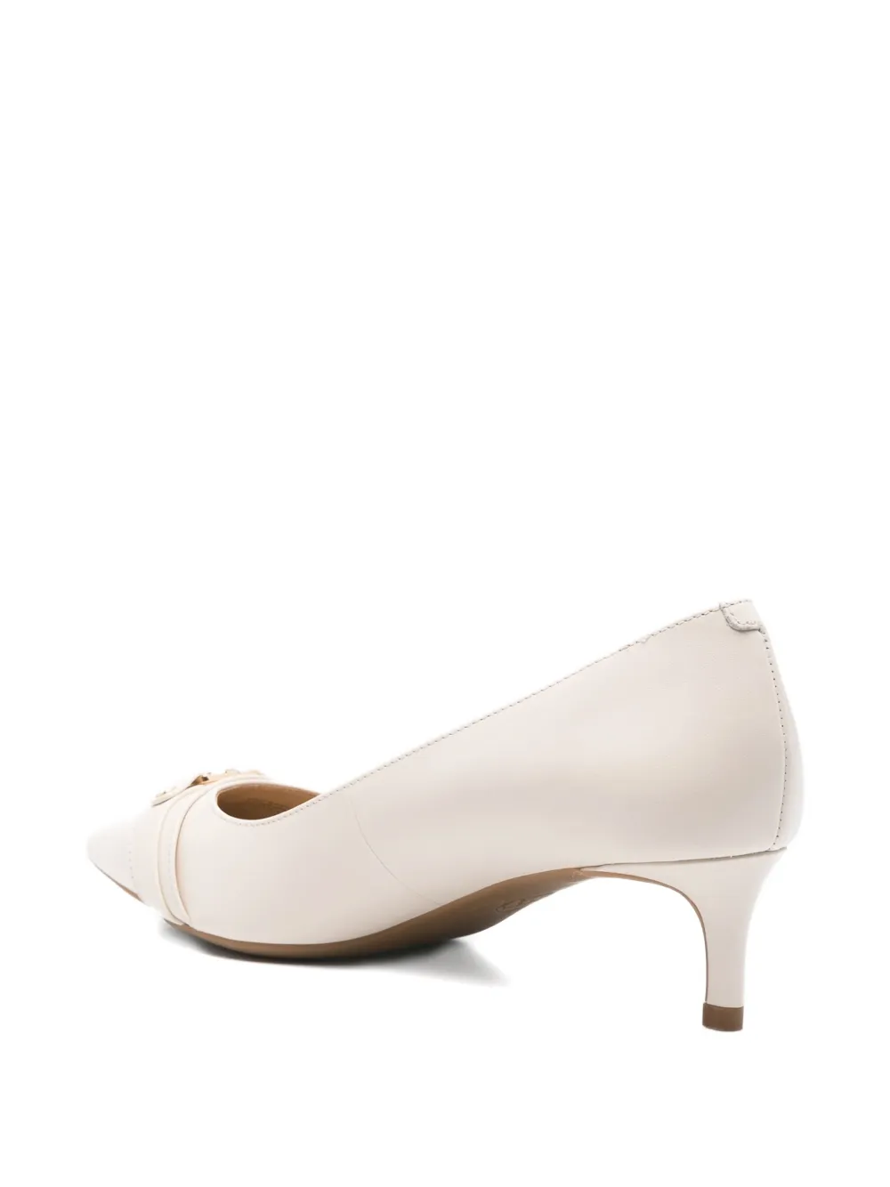 Michael Kors Mandy Flex Pumps In Beige Leather In Neutral