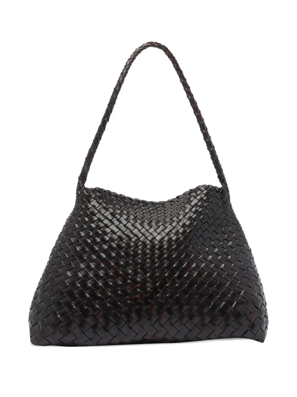 woven leather shoulder bag