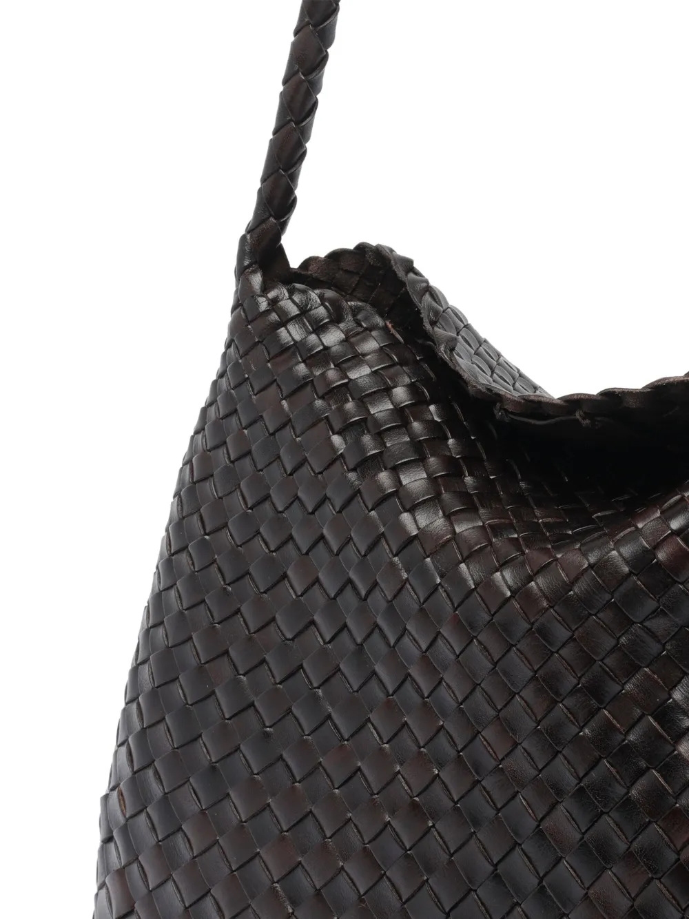 DRAGON DIFFUSION woven leather shoulder bag - Bruin