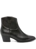 Ash 50mm leather zip-detail boots - Black