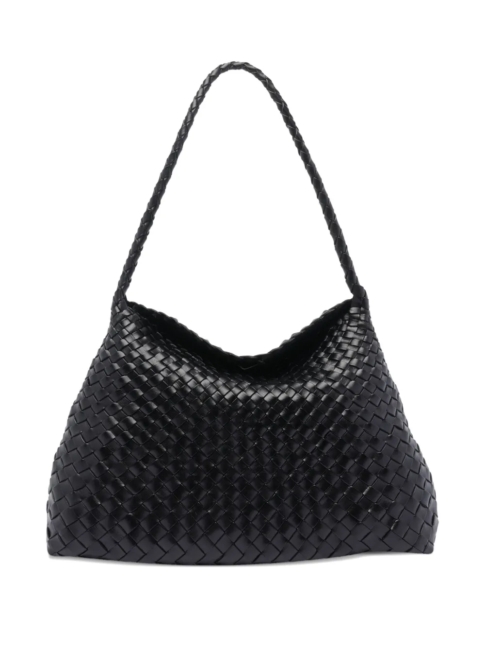 santa croce woven leather shoulder bag