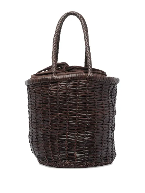 DRAGON DIFFUSION small braided-leather bucket bag