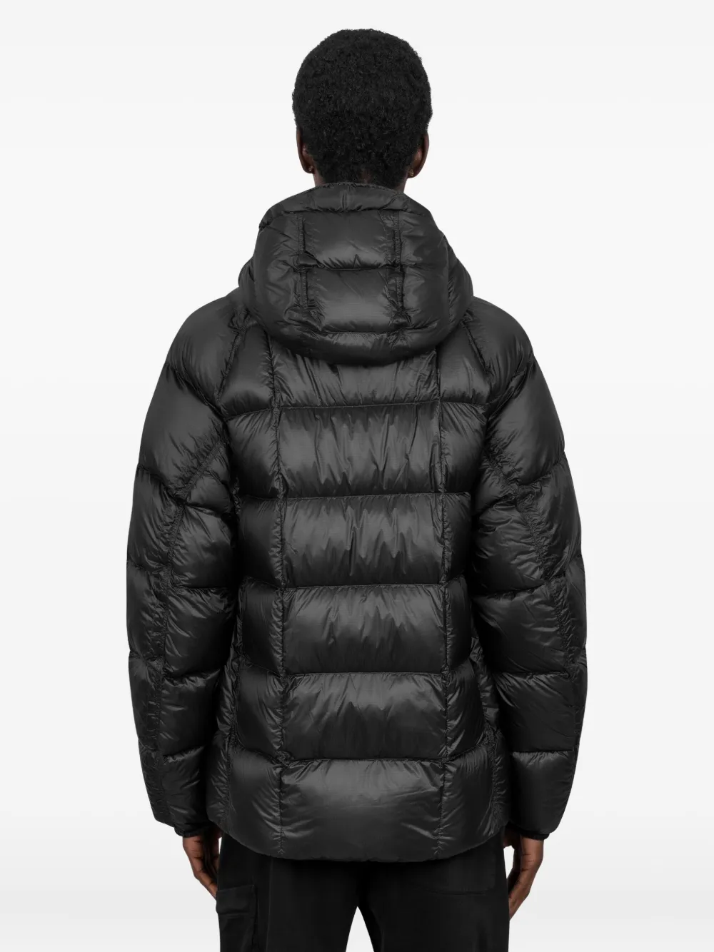 C.p. Company D.d. Shell Hooded Puffer Jacket In Black