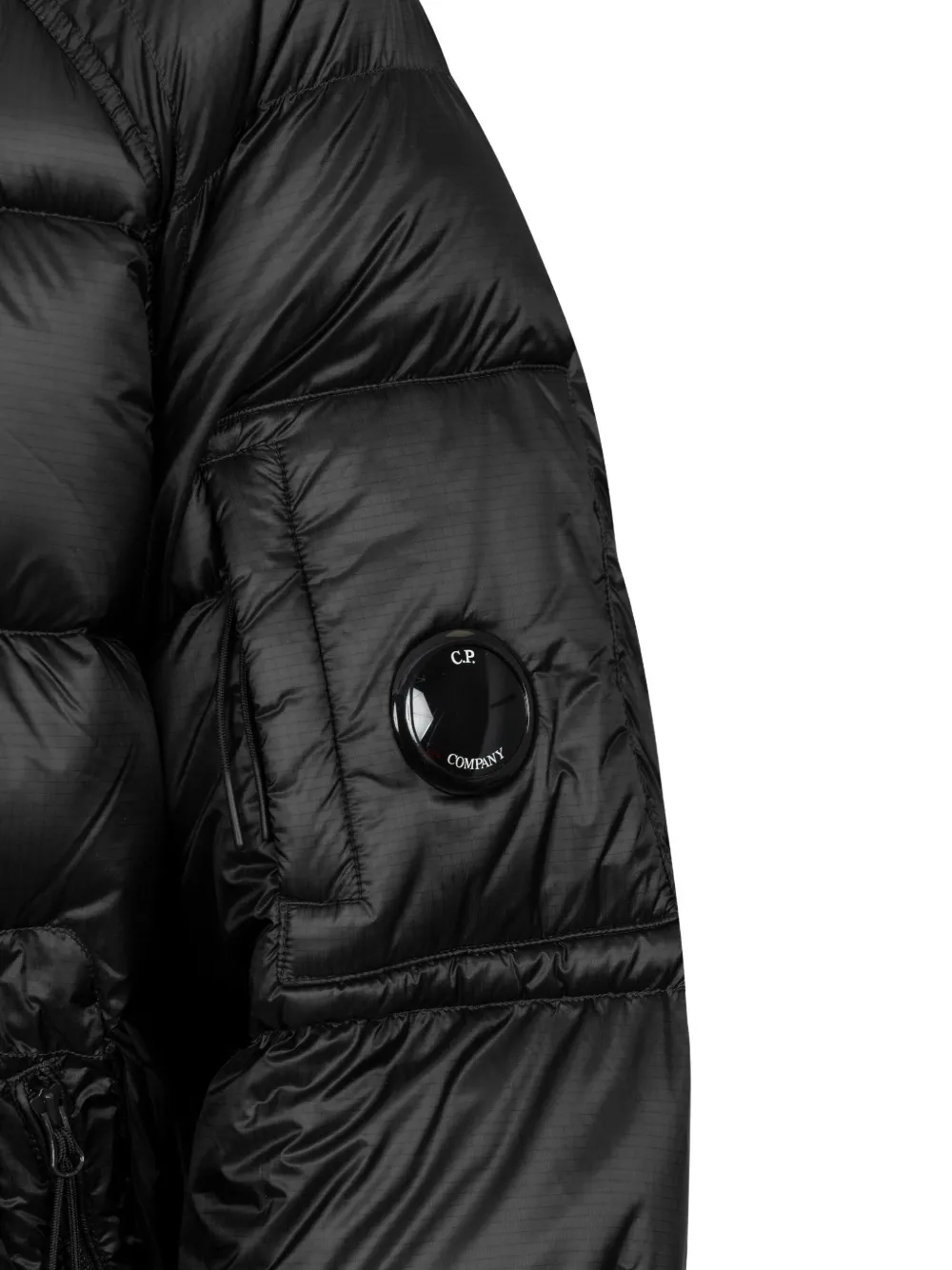 C.p. Company D.d. Shell Hooded Puffer Jacket In Black