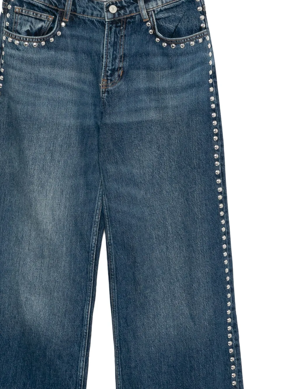 Reformation Cary Wide-leg Jeans In Blue