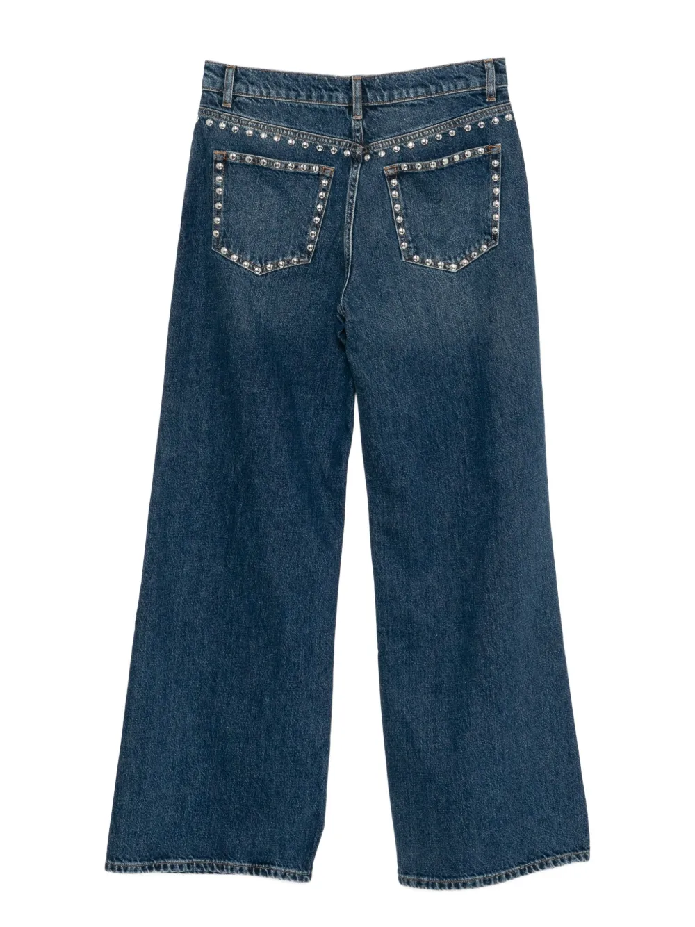 Reformation Cary jeans met wijde pijpen - Blauw