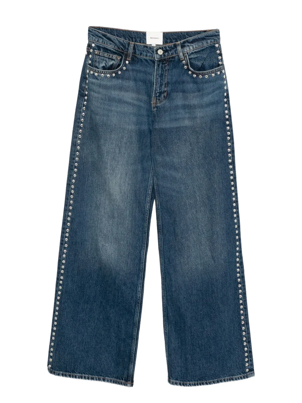 Reformation Cary Wide-leg Jeans In Blue