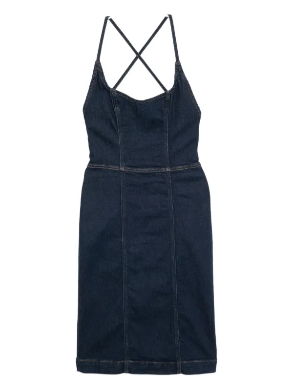 denim sleeveless dress women French Connection Women's 90S Denim Button-Front Sleeveless Dress - 40-Blue Denim Wash main image 1