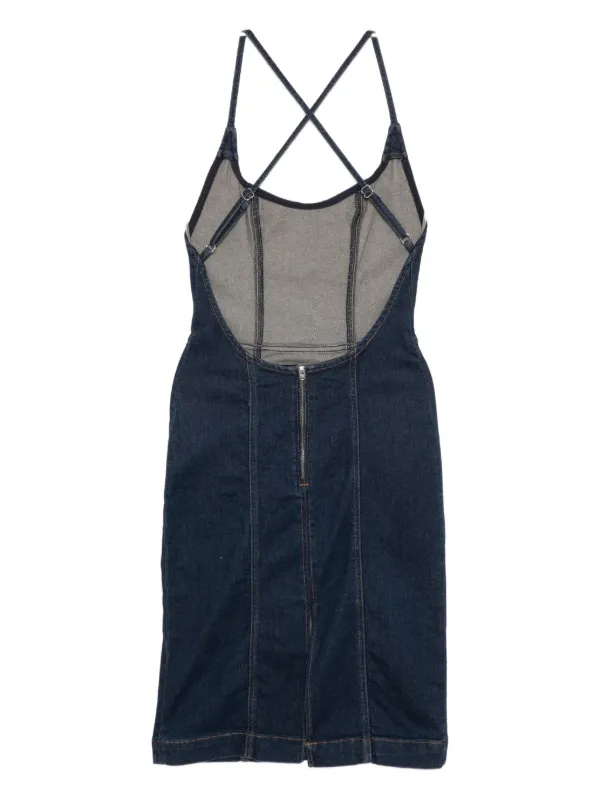Reformation CROSLEY Denim Dress | Blue | FARFETCH