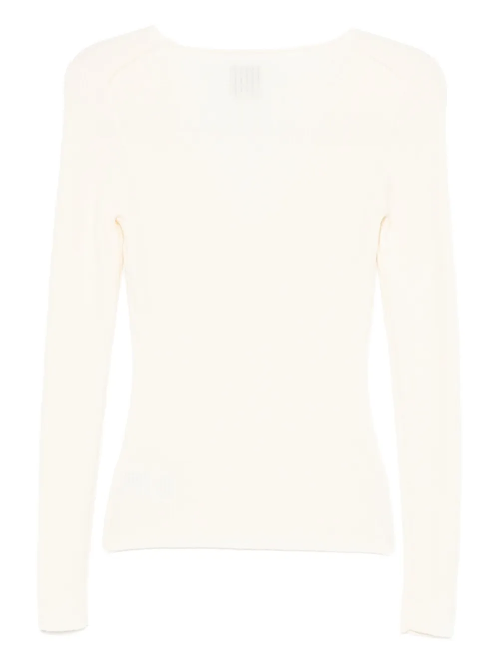 Reformation Valencia Merino Wool Top In Neutral