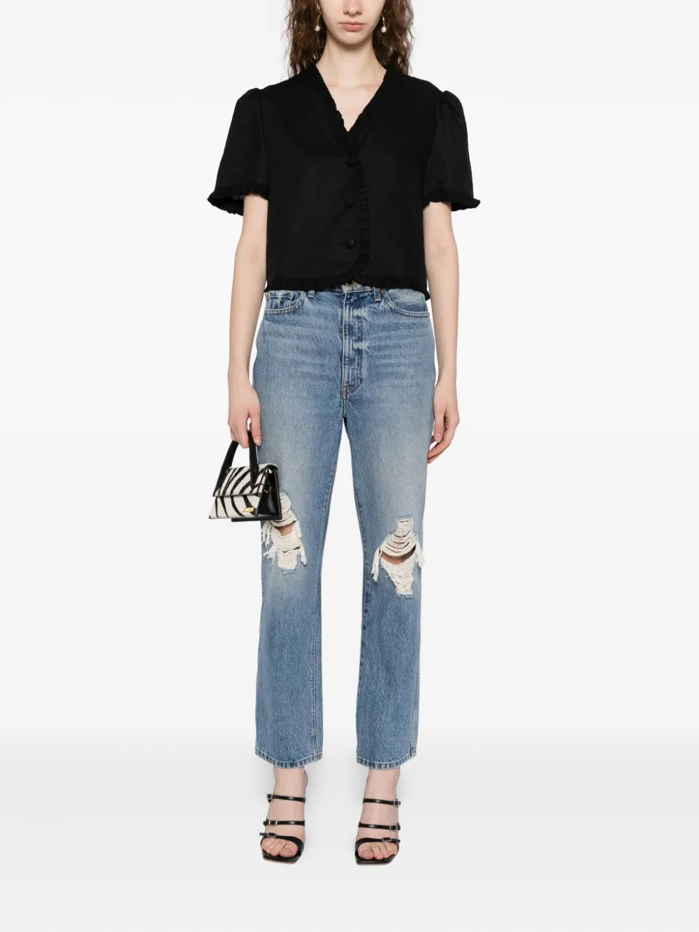 Reformation Bess top - Zwart