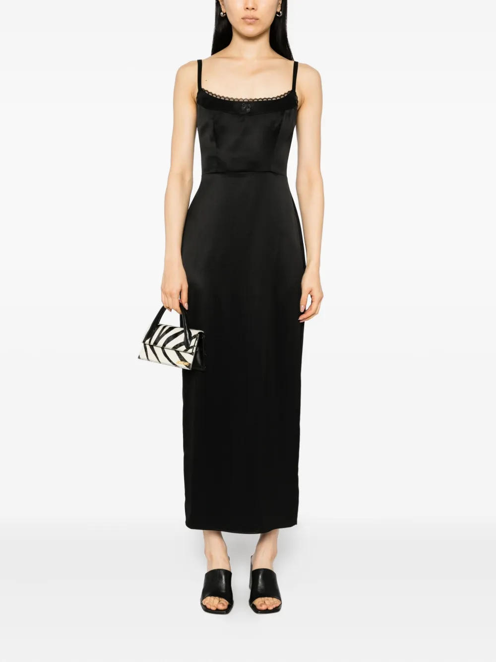 Reformation Lucy satijnen jurk - Zwart