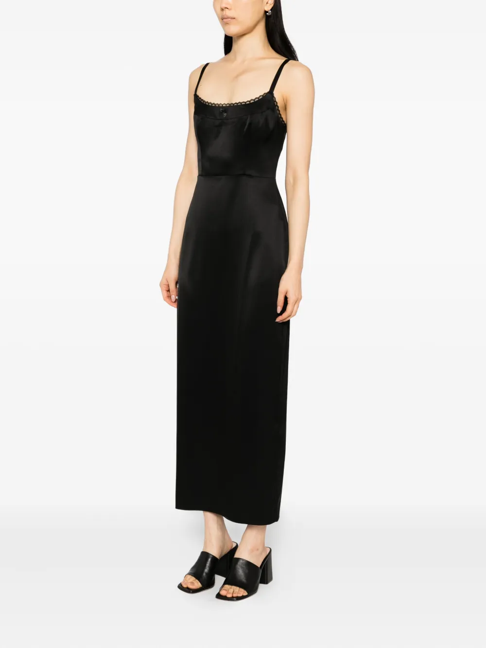 Reformation Lucy Stain Dress In Black