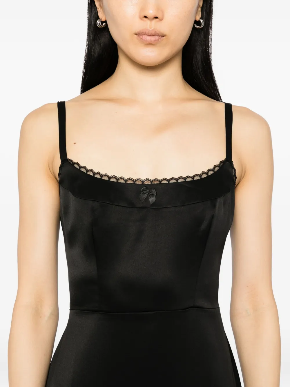 Reformation Lucy Stain Dress In Black